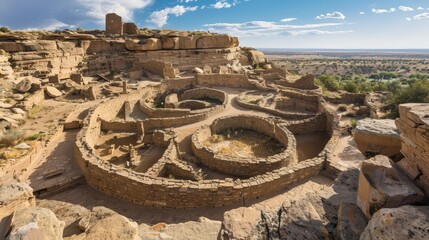 Canvas Print - Ancient places bear the marks of time, bearing witness to the passage of centuries and the cycles of human existence.