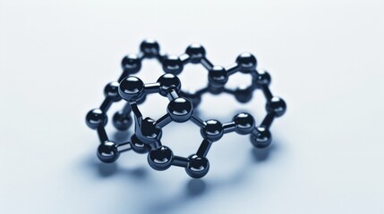 Canvas Print - Create an image of a benzene molecule (C6H6) with its hexagonal ring structure and alternating double bonds, representing aromatic compounds.