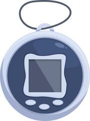 Poster - Electronic pocket game console hanging on lanyard for playing videogames and having fun