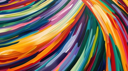 Poster - Vibrant abstract artwork symbolizing energy and movement with dynamic colorful stripes