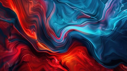 Sticker - Vibrant abstract background with flowing red and blue colors