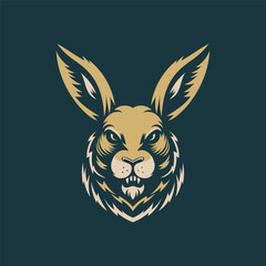 Wall Mural - rabbit head symbol simple minimalist design
