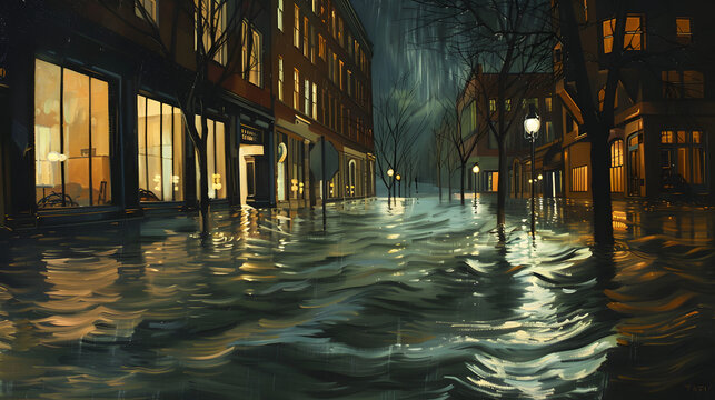 a flooded street