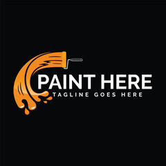 Wall Mural - paint logo design icon vector 