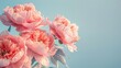 © Maxim Borbut - Stock with beautiful roses on a blurred blue background
