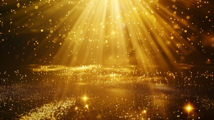 Wall Mural - 3d rendering with rays of light and bokeh. stock stock.