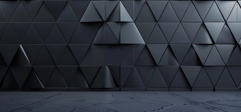 Background with abstract geometric shapes. Rendering in three dimensions.
