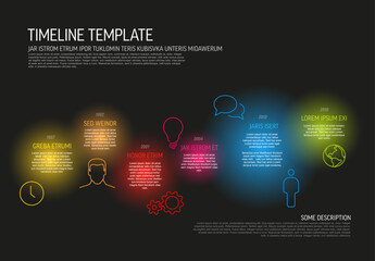 Poster - multipurpose infographic template with color transparent light spots
