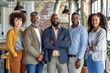 © Chacmool - Portrait of multiethnic businesspeople standing together in modern office