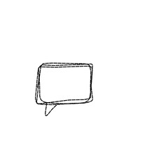 Poster - Speech Bubble drawn with dotted lines