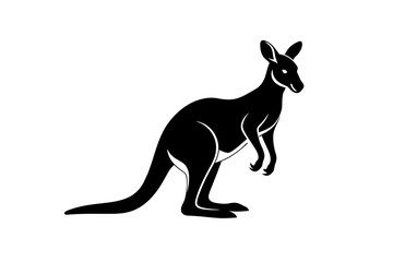 Canvas Print - kangaroo silhouette vector illustration