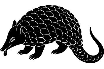 Wall Mural - pangolin silhouette vector illustration