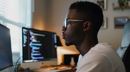 Creative Coding: Portrait of a Software Developer Crafting Digital Solutions with Passion and Precision
