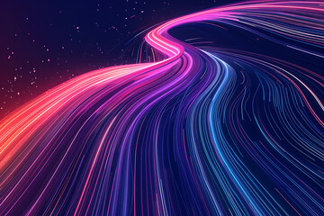 Poster - abstract background of smooth lines. big data visualization.