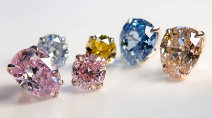 Fancy-colored diamonds, such as pink, blue, and yellow, offer a unique and vibrant alternative to traditional white diamonds.