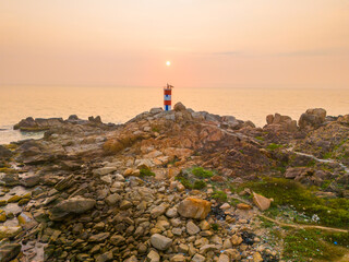 View of Ganh Den Lighthouse, Phu Yen. This is a famous tourist destination of Vietnam.