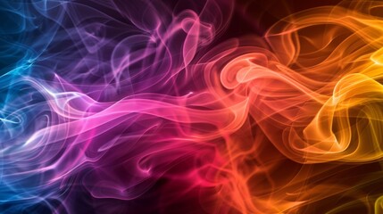 Fototapete - Abstract background of colorful cigarette smoke swirling and intertwining in a mesmerizing display