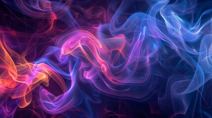 Fototapete - Abstract background of colorful cigarette smoke swirling and intertwining in a mesmerizing display