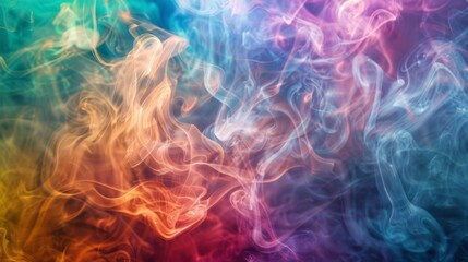 Fototapete - Abstract background of colorful cigarette smoke swirling and intertwining in a mesmerizing display