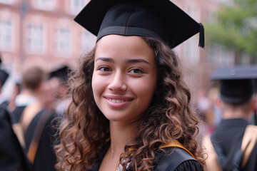 Wall Mural - Germany graduate student celebrating graduation day from university