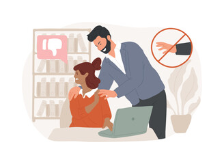 Poster - Sexual harassment isolated concept vector illustration.