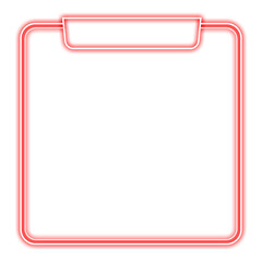 Wall Mural - red square frame neon light