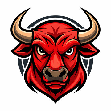 bull-head-logo-character--bold-smooth-outline--tra