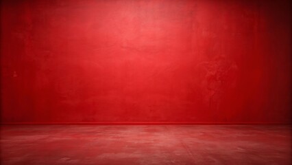 Bright red wall with bold red paint texture