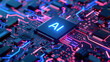 © Artistic Visions - Where Intelligence Begins: A High-Resolution Image of an AI Chip