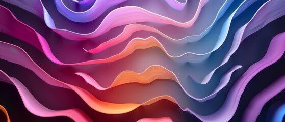 Poster - Abstract Colorful Wavy Shapes Pattern Design
