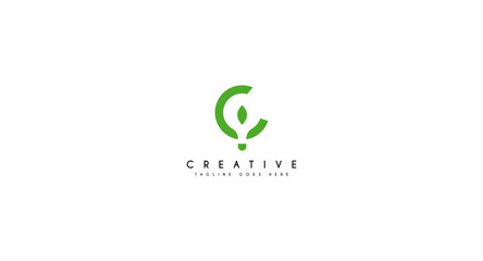 Green Energy light bulb with Leaf logo design vector illustration.