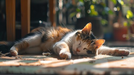 Wall Mural - cat in the garden