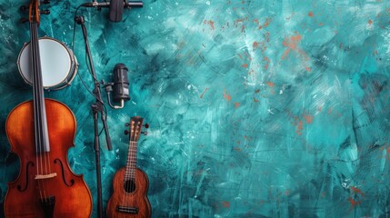 Wall Mural - international music day background concept with space area for text