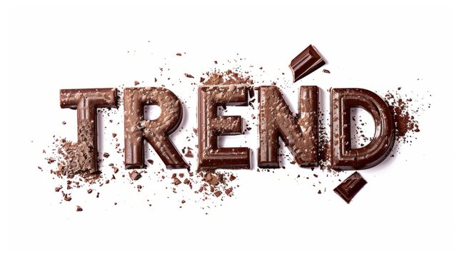 Social media Trend symbol created in Chocolate Typography.