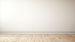 © Voilla - Empty room with wooden floor and white wall.