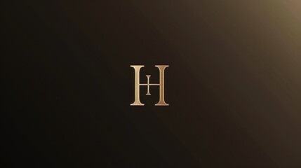 Poster - A golden 'H' logo on a black background