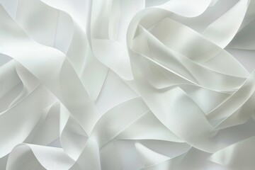 Aufkleber - A close-up shot of a piece of white fabric with intricate details and textures