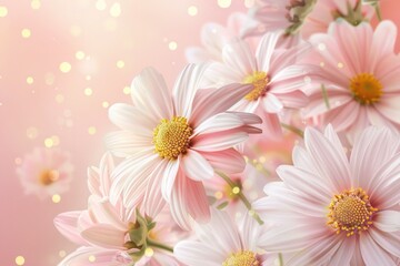 Poster - A detailed shot of a cluster of bright pink flowers, perfect for highlighting beauty and elegance in various contexts