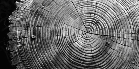 Poster - A black and white photograph of a tree trunk, featuring its unique texture and pattern