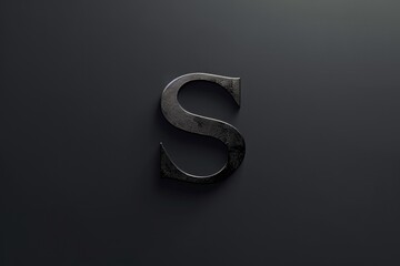 Poster - A stylized letter S in black on a dark or muted background, possibly for use in design projects or as a symbol