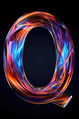 Poster - A stylized representation of the letter O composed of vibrant, swirling shapes