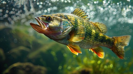 Poster - A photo of a fish swimming in its natural habitat