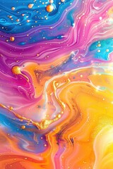 Poster - A vibrant image featuring a swirling pattern with bubbles, great for illustrating creativity or playfulness