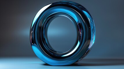 Poster - A close-up shot of a shiny object on a table, great for use in product photography or as a decorative element