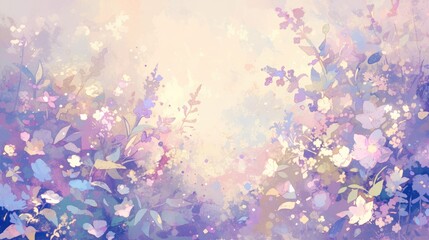 Poster - A beautiful floral background without any visible seams