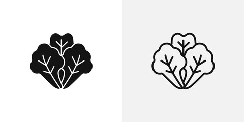 lettuce vector icon set.