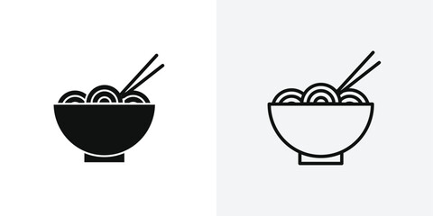 Wall Mural - noodles vector icon set.