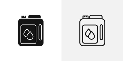 Oil can vector icon set.