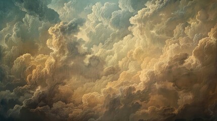 Wall Mural - renaissance cloud painting an overview