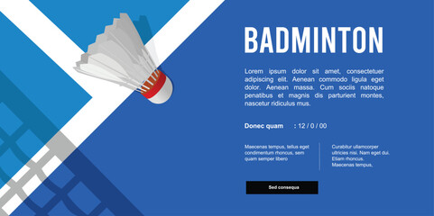 Wall Mural - attractive editable vector badminton shuttlecock background for any graphic background